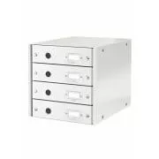 LEITZ Click&Store fiókos doboz, 4 fiókos, fehér