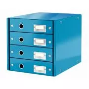 LEITZ Click&Store fiókos doboz, 4 fiókos, kék