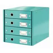 LEITZ Click&Store fiókos doboz, 4 fiókos, jégkék