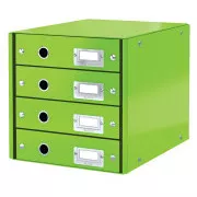 LEITZ Click&Store fiókos doboz, 4 fiókos, zöld