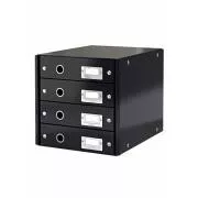 LEITZ Click&Store fiókos doboz, 4 fiókos, fekete
