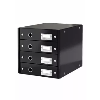 LEITZ Click&Store fiókos doboz, 4 fiókos, fekete