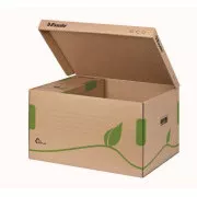 LEITZ Esselte ECO archívumtartály fedővel, 80/100 mm-es dobozokhoz, barna színben
