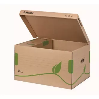 LEITZ Esselte ECO archívumtartály fedővel, 80/100 mm-es dobozokhoz, barna színben