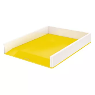 LEITZ kétszínű tárolódoboz WOW, fehér/sárga