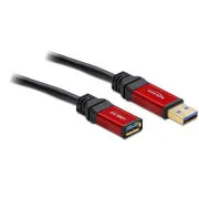Delock USB 3.0-A hím/női hosszabbító kábel 1 m Premium