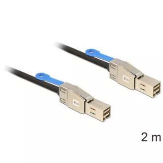 Delock kábel Mini SAS HD x 4 SFF 8644 hím > Mini SAS HD x 4 SFF 8644 hím 2 m