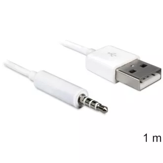 Delock kábel USB-A hím > sztereó jack 3,5 mm-es hím 4 tűs iPod Shuffle 1 m