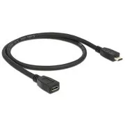 Delock hosszabbító kábel USB micro-B férfi és micro-B női 0,5 m