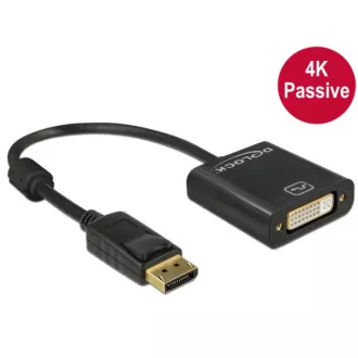 Delock Displayport 1.2 hím > DVI női 4K passzív fekete