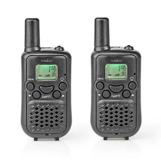 Nedis WLTK0500BK - Adókészülék | Hatótávolság akár 5 km | 8 csatorna | PTT / VOX | Legfeljebb 2,5 óra | 2 db | Fekete színű Nedis WLTK0500BK - Adókészülék | Hatótávolság akár 5 km | 8 csatorna | PTT / VOX | Legfeljebb 2,5 óra | 2 db | Fekete színű