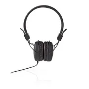 Nedis HPWD1100BK - Vezetékes fejhallgató | On-ear | Összecsukható | Kerek kábel 1,2 m | Fekete