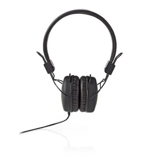 Nedis HPWD1100BK - Vezetékes fejhallgató | On-ear | Összecsukható | Kerek kábel 1,2 m | Fekete
