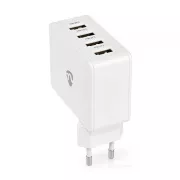 Nedis WCHAU481AWT- Hálózati töltő | 24 W | Gyorstöltési funkció | 4x 2,4 A | 4 kimenet | 4x USB-A | Fehér színű
