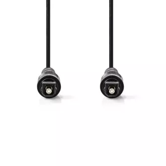Nedis CAGB25000BK10 - Optikai audiokábel | TosLink dugó - TosLink dugó | 1 m | Fekete