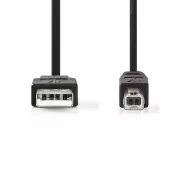 Nedis CCGB60100BK30 - USB 2.0 kábel | A dugó - B dugó | 3 m | Fekete