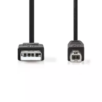 Nedis CCGB60100BK30 - USB 2.0 kábel | A dugó - B dugó | 3 m | Fekete