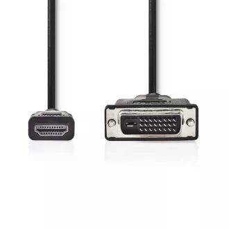 Nedis CCGB34800BK30 - HDMI - DVI kábel | HDMI csatlakozó - DVI-D 24 1 tűs csatlakozó | 3 m | Fekete Nedis CCGB34800BK30 - HDMI - DVI kábel | HDMI csatlakozó - DVI-D 24 1 tűs csatlakozó | 3 m | Fekete