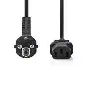 Nedis CEGB10000BK20 - Tápkábel | Schuko szögletes dugó - IEC-320-C13 | 2 m | Fekete