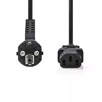 Nedis CEGB10000BK20 - Tápkábel | Schuko szögletes dugó - IEC-320-C13 | 2 m | Fekete
