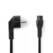 Nedis CEGB10100BK20 - Tápkábel | Schuko szögletes dugó - IEC-320-C5 | 2 m | Fekete