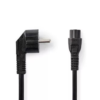 Nedis CEGB10100BK20 - Tápkábel | Schuko szögletes dugó - IEC-320-C5 | 2 m | Fekete