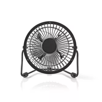 Nedis FNDK1BK10 - Fém mini ventilátor | Átmérő 10 cm | USB tápellátás | Fekete színű