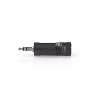 Nedis CAGB22935BK - Sztereó audio adapter | 3,5 mm-es dugó - 6,35 mm-es aljzat | Fekete