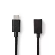 Nedis CCGB61710BK02 - USB 3.0 kábel | C típusú csatlakozó - A csatlakozó | 0,15 m | Fekete