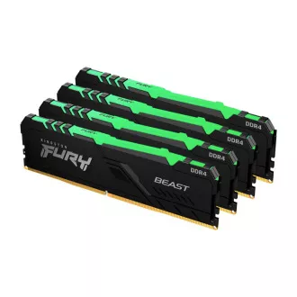 KINGSTON 64GB 3600MT/s DDR4 CL18 DIMM (4 darabos készlet) FURY Beast RGB