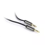 GEMBIRD CABLEXPERT csatlakozókábel jack 3,5mm M/M, PRÉMIUM MINŐSÉG, aranyozott, 1,8m