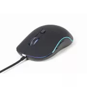 Gembird egér MUS-UL-02, háttérvilágítás, 2400DPI, USB, fekete, fekete