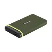 Transcend ESD380C 2TB USB 3.2 Gen 2x2 (USB-C) külső, ütésálló SSD (3D TLC), 2000MB/R, 2000MB/W, Army Green