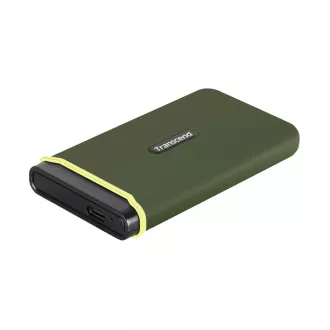 Transcend ESD380C 4TB USB 3.2 Gen 2x2 (USB-C) külső, ütésálló SSD (3D TLC), 2000MB/R, 2000MB/W, Army Green