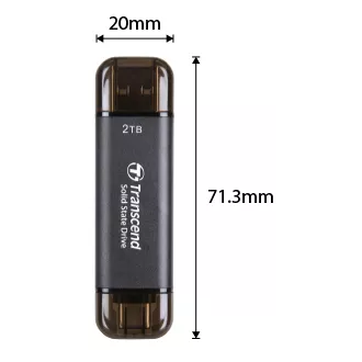 Transcend ESD310C 512GB, külső SSD, USB 10Gbps, C/A típus Transcend ESD310C 512GB, külső SSD, USB 10Gbps, C/A típus