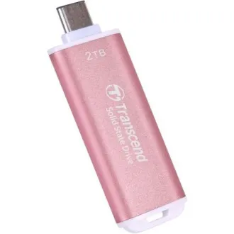 Transcend ESD300P 2TB, külső SSD, USB 10Gbps, C típus, 1050MB/R, 950MB/W, rózsaszínű