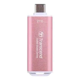 Transcend ESD300P 2TB, külső SSD, USB 10Gbps, C típus, 1050MB/R, 950MB/W, rózsaszínű