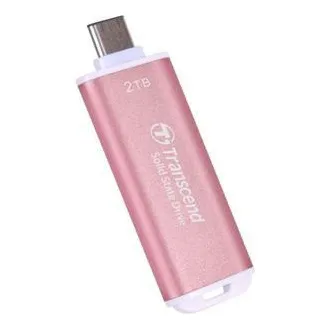 Transcend ESD300P 2TB, külső SSD, USB 10Gbps, C típus, 1050MB/R, 950MB/W, rózsaszínű