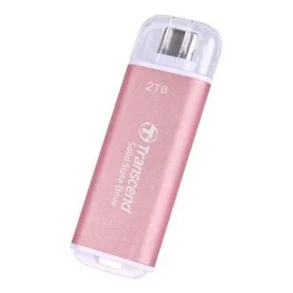 Transcend ESD300P 2TB, külső SSD, USB 10Gbps, C típus, 1050MB/R, 950MB/W, rózsaszínű