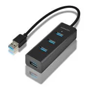 AXAGON HUE-S2B, 4x USB3.0 töltő hub, micro USB tápcsatlakozóval