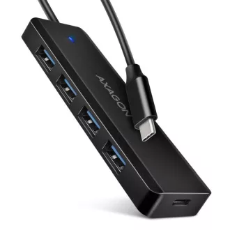 AXAGON HUE-C1C négyportos USB-C 5Gbps hub/USB-C csatlakozó külső tápellátáshoz/kábel 19 cm