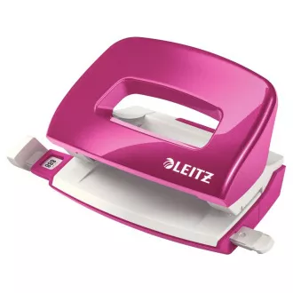 LEITZ Mini lyukasztó NeXXt 5060, rózsaszín metál színű