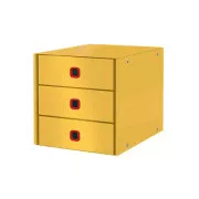 LEITZ fiókos doboz Click&Store COSY, 3 fiókos, meleg sárga színben