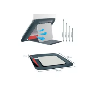 LEITZ állítható laptop állvány ERGO Cosy, bársonyszürke