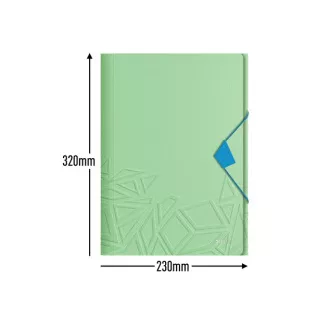 LEITZ UrbanChic PP három patentos mappa, A4, zöld