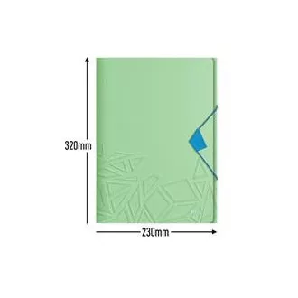 LEITZ UrbanChic PP három patentos mappa, A4, zöld
