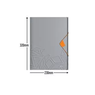LEITZ UrbanChic PP három patentos mappa, A4, sötétszürke LEITZ UrbanChic PP három patentos mappa, A4, sötétszürke
