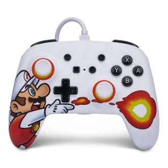 PowerA továbbfejlesztett vezetékes vezérlő a Nintendo Switchhez – Fireball Mario PowerA továbbfejlesztett vezetékes vezérlő a Nintendo Switchhez – Fireball Mario