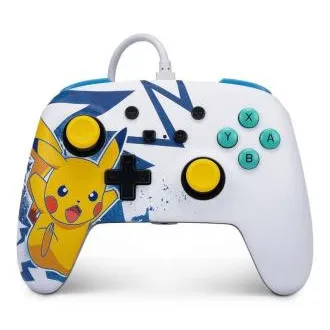 PowerA továbbfejlesztett vezetékes vezérlő a Nintendo Switchhez – Pikachu High Voltage PowerA továbbfejlesztett vezetékes vezérlő a Nintendo Switchhez – Pikachu High Voltage