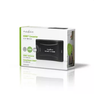 Nedis VCON3463BK - HDMI™ átalakító | SCART aljzat | HDMI™ kimenet | 1-utas | 1080p | 1,2 Gbps | ABS | Fekete | Fekete